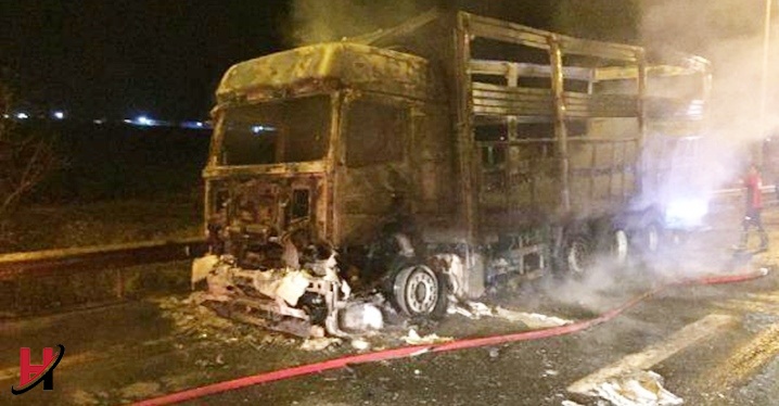 Tarsus'ta Alev Alan Kamyon, Yangında Küle Döndü